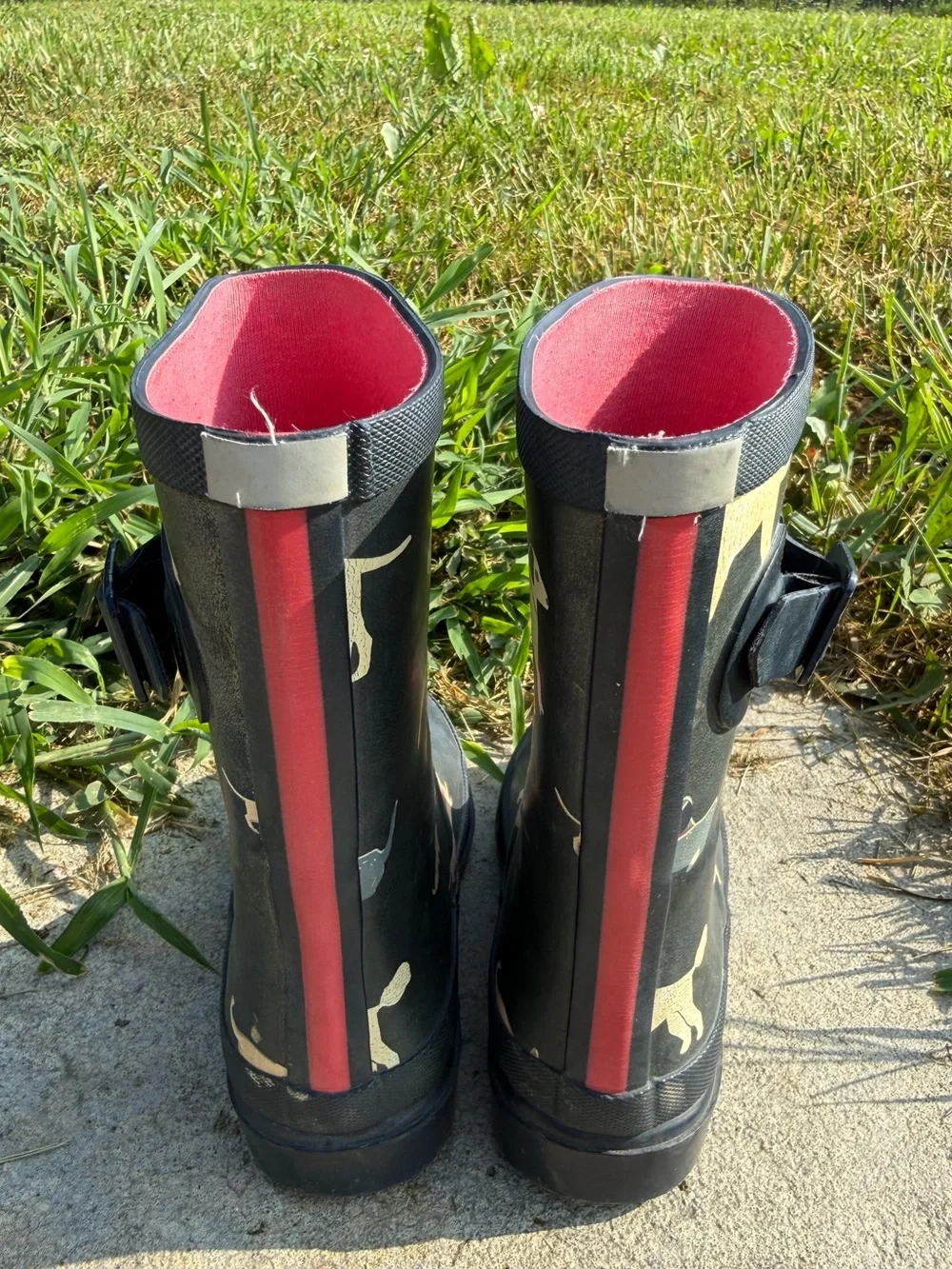 Girl’s Joules Navy Dog Rain boots size US 11, UK 12